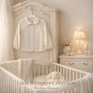 NWT Carter’s 4T Cream Textured Peter Pan Collar Top | Heirloom Style